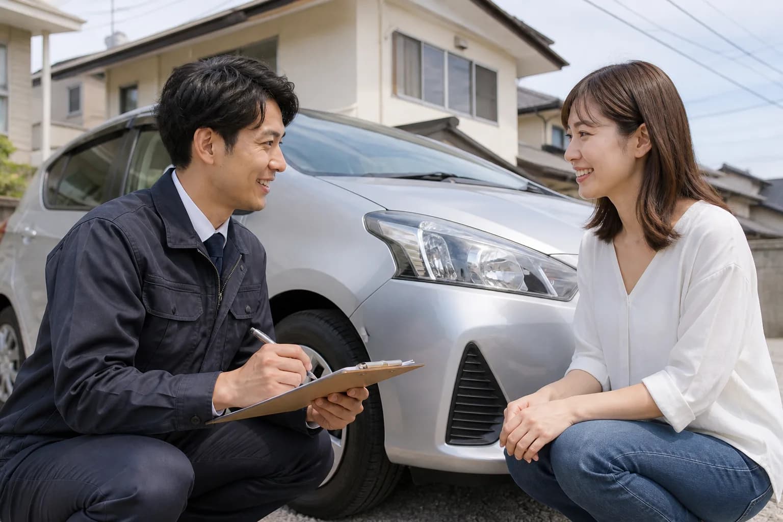 誠実に向き合う商談の様子